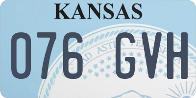 KS license plate 076GVH