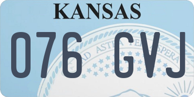 KS license plate 076GVJ