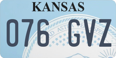 KS license plate 076GVZ
