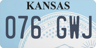 KS license plate 076GWJ