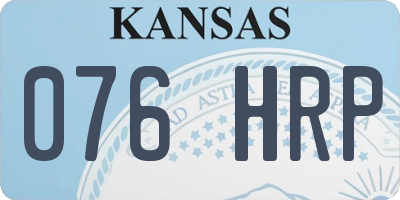 KS license plate 076HRP