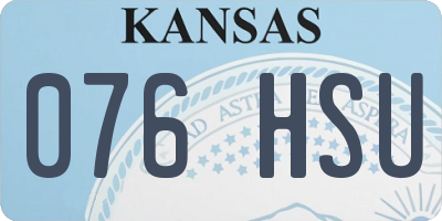 KS license plate 076HSU