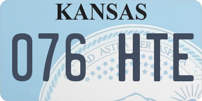 KS license plate 076HTE