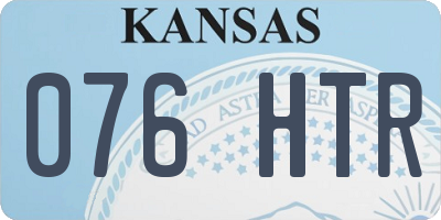 KS license plate 076HTR
