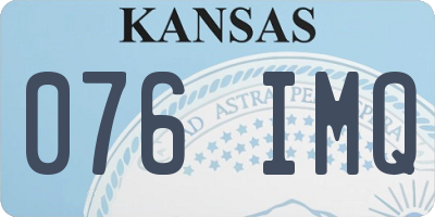 KS license plate 076IMQ