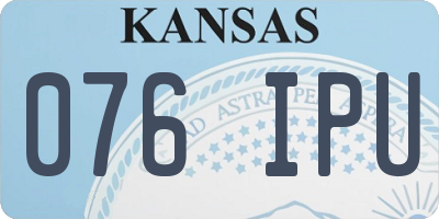 KS license plate 076IPU