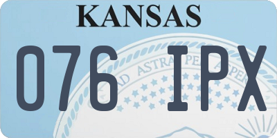 KS license plate 076IPX