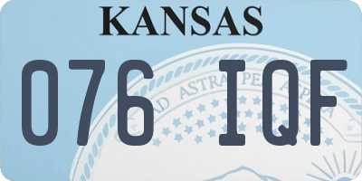 KS license plate 076IQF