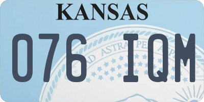 KS license plate 076IQM