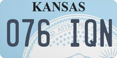 KS license plate 076IQN