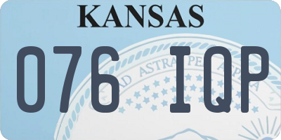 KS license plate 076IQP