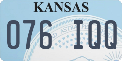 KS license plate 076IQQ