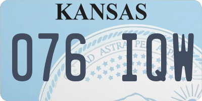 KS license plate 076IQW