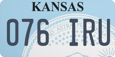 KS license plate 076IRU