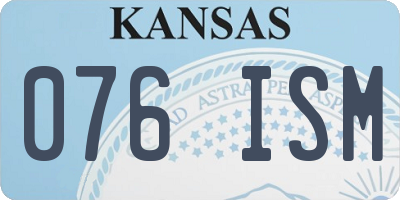 KS license plate 076ISM