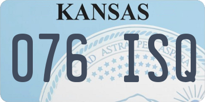KS license plate 076ISQ