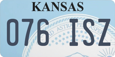 KS license plate 076ISZ