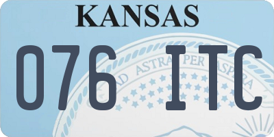 KS license plate 076ITC