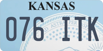KS license plate 076ITK