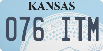 KS license plate 076ITM