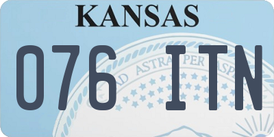 KS license plate 076ITN