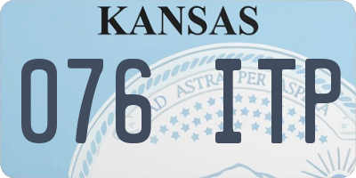 KS license plate 076ITP