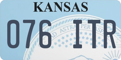 KS license plate 076ITR