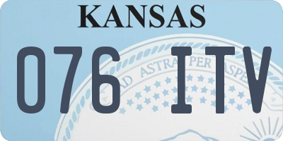 KS license plate 076ITV