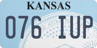KS license plate 076IUP