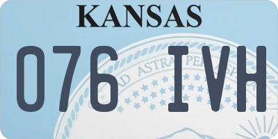 KS license plate 076IVH