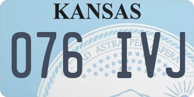 KS license plate 076IVJ