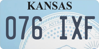 KS license plate 076IXF
