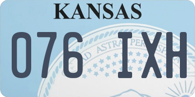 KS license plate 076IXH