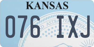 KS license plate 076IXJ