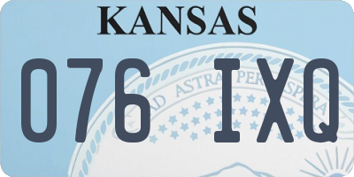 KS license plate 076IXQ