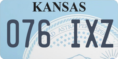 KS license plate 076IXZ