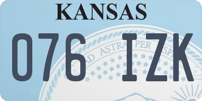 KS license plate 076IZK