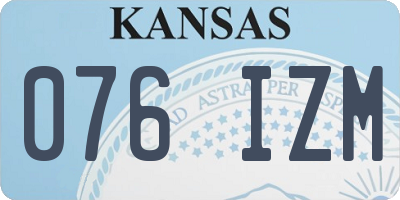 KS license plate 076IZM