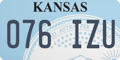 KS license plate 076IZU