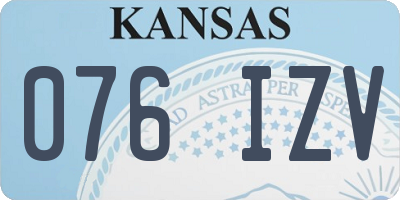 KS license plate 076IZV