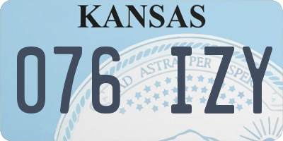 KS license plate 076IZY