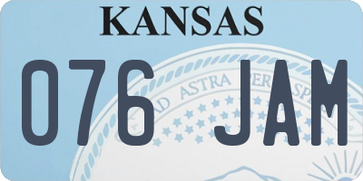 KS license plate 076JAM