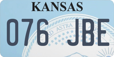 KS license plate 076JBE