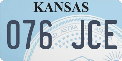 KS license plate 076JCE