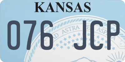 KS license plate 076JCP