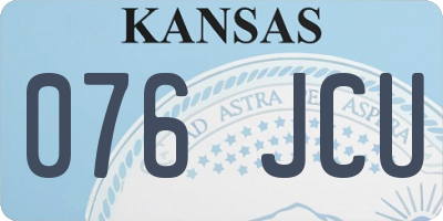 KS license plate 076JCU