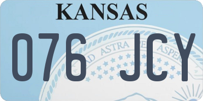 KS license plate 076JCY