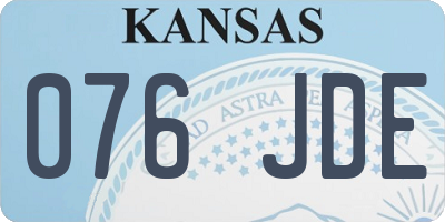 KS license plate 076JDE