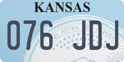 KS license plate 076JDJ