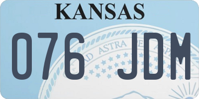 KS license plate 076JDM